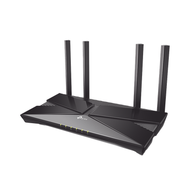 Router WiFi 6 doble banda AX 1800 Mbps /  MU-MIMO y OFDMA / 1 Puerto WAN 10/100/1000 Mbps / 4 Puertos LAN 10/100/1000 Mbps / 4 Potentes Antenas / Compatible con EasyMESH