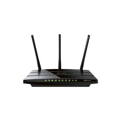 Router inalámbrico AC 1200 doble banda 1 puerto WAN 10/100/1000 Mbps Y  4 puertos LAN 10/100/1000 Mbps, 1 puerto USB 2.0