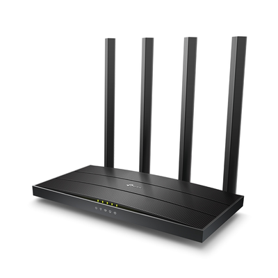 Router inalámbrico AC 1200 doble banda 1 puerto WAN 10/100/1000 Mbps Y  4 puertos LAN 10/100/1000 Mbps