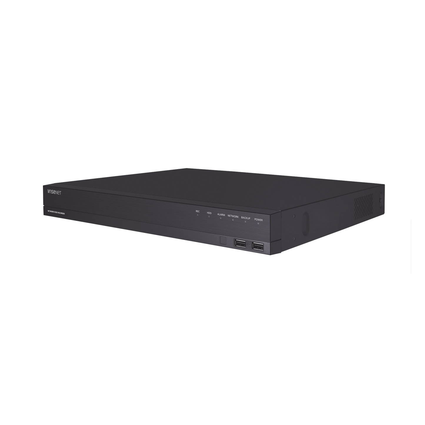NVR 16 canales grabacion hasta 8MP / H.265 / P2P Wisenet / 16 puertos PoE Plug and Play / 80 Mbps para grabacion.