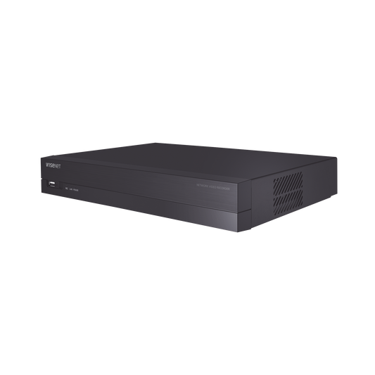 NVR 8 canales soporta hasta 8MP / H.265 / P2P Wisenet / 8 puertos PoE Plug and Play.