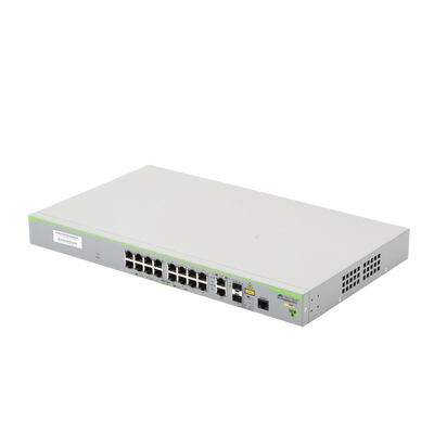 Switch PoE+ Administrable CentreCOM FS980M, Capa 3 de 16 Puertos 10/100 Mbps + 2 puertos RJ45 Gigabit/SFP Combo, 250W