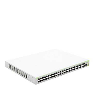 Switch PoE+ Administrable CentreCOM FS980M, Capa 3 de 48 Puertos 10/100Mbps + 4 SFP Gigabit, 375W