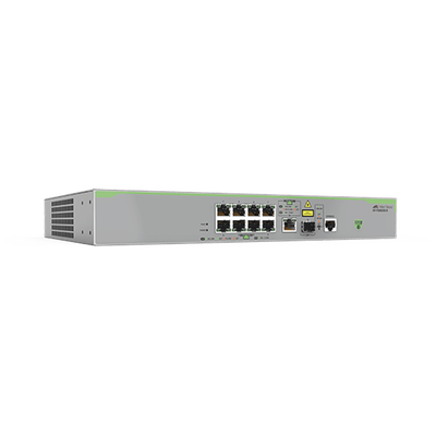 Switch Administrable CentreCOM FS980M, Capa 3 de 8 Puertos 10/100 Mbps + 1 puertos RJ45 Gigabit/SFP Combo