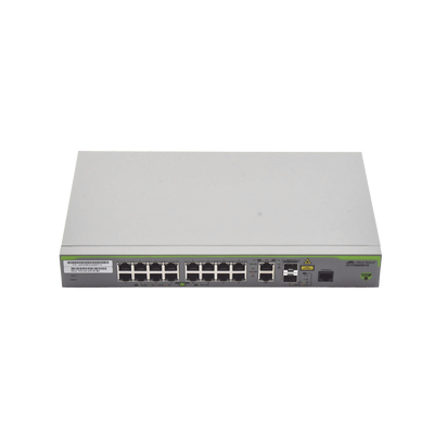 Switch Administrable CentreCOM FS980M, Capa 3 de 16 Puertos 10/100 Mbps + 2 puertos RJ45 Gigabit/SFP Combo