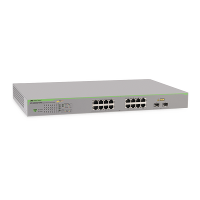 Switch PoE+ Gigabit WebSmart de 16 puertos 10/100/1000 Mbps (2 x Combo) + 2 puertos gigabit SFP (Combo), 185 W