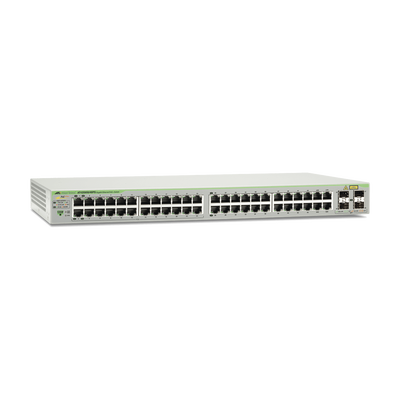 Switch PoE+ Gigabit WebSmart de 48 puertos 10/100/1000 Mbps (24 Puertos PoE) + 4 puertos gigabit SFP (Combo), 370 W