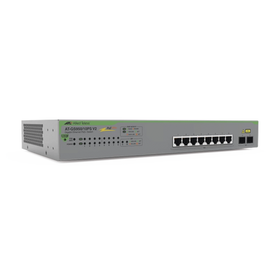 Switch PoE+ Gigabit WebSmart de 10 puertos 10/100/1000 Mbps (2 x Combo) + 2 puertos gigabit SFP (Combo), 75 W