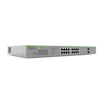 Switch PoE+ Gigabit WebSmart de 16 puertos 10/100/1000 Mbps (2 x Combo) + 2 puertos gigabit SFP (Combo), 185 W