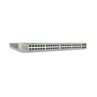 Gigabit webSmart switch, 48 Puertos Totales, 24c/PoE+ 10/100/1000T, 4 Puertos SFP