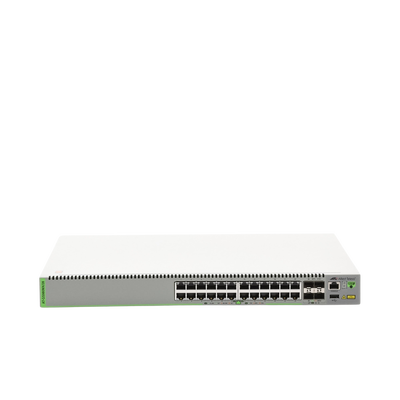 (GS980MX/28) Switch Stack L3, 24 puertos 10/100/1000-T, 4 Puertos SFP+ 10G, Fuente de poder fija