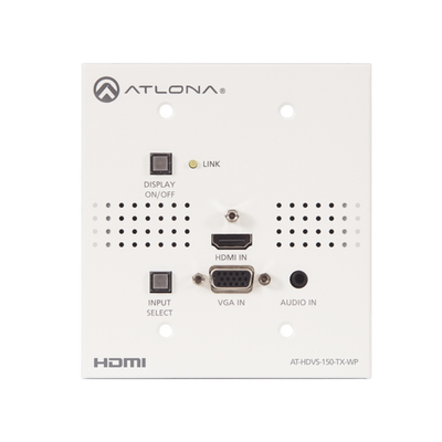 Transmisor HDBaseT de placa de pared para HDMI y VGA