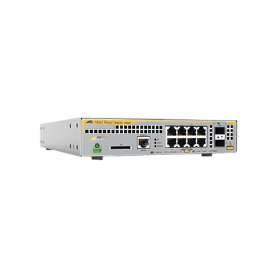 Switch Industrial-Lite PoE+ administrable capa 2 de 8 Puertos 10/100/1000 Mbps + 2 puertos SFP, 124 W