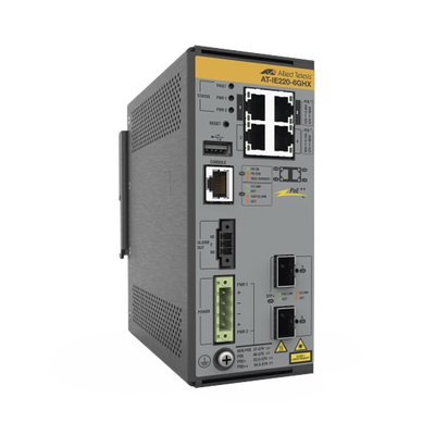 4x 10/100/1000T, 2x 1G/10G SFP+, Industrial Ethernet, Layer 2+ Switch, PoE++ Support (TAA)