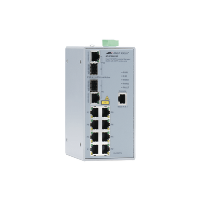 Switch Industrial Administrable de 8 Puertos 10/100 Mbps + 2 Puertos SFP Combo