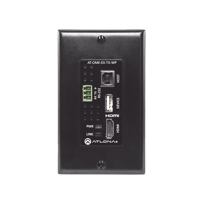 Transmisor HDBaseT de placa de pared para HDMI con USB