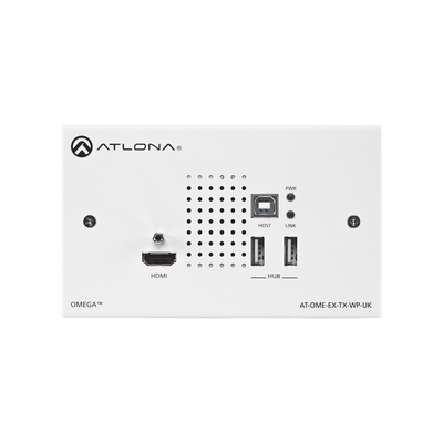 Transmisor HDBaseT de placa de pared para HDMI con USB EU/UK