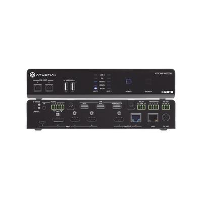 OMEGA 5X2 4K/UHD MULTIFORMAT MATRIX SWITCHER, WITH WIRELESS CASTING ,HDMI, USB-C, DISPLAY PORT, AND USB PASS THROUGH OVER HDBASET FOR EUROPE