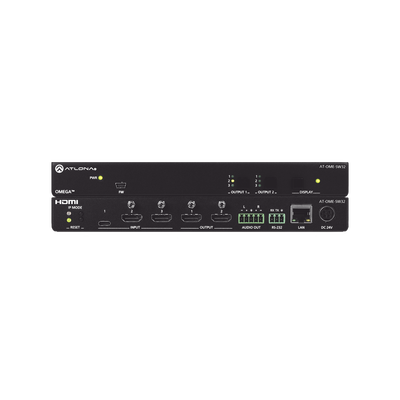 OMEGA MATRIX SWITCHER WITH 2X HDMI AND 1X USB-C AND 2X HDMI OUTPUTS.