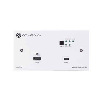 Transmisor HDBaseT de placa de pared para HDMI y USB-C EU/UK