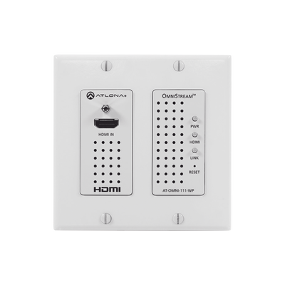 WALL PLATE SINGLE CHANNEL OMNISTREAM AV OVER IP ENCODER