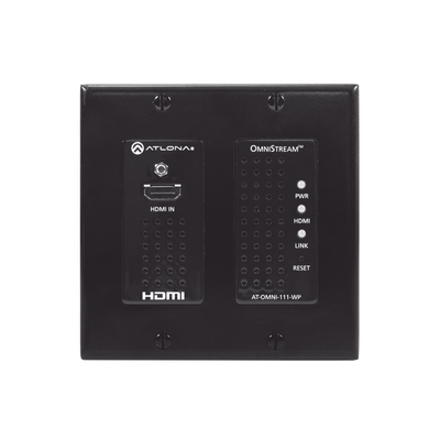 WALL PLATE SINGLE CHANNEL OMNISTREAM AV OVER IP ENCODER