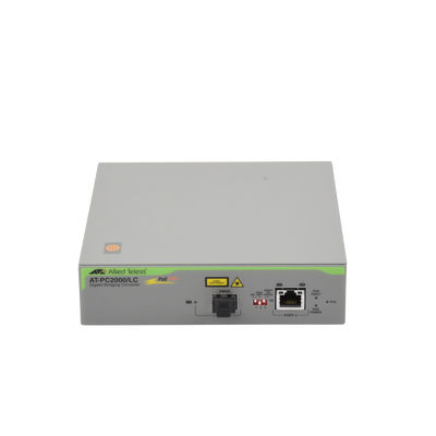 Convertidor de medios Gigabit Ethernet PoE+ a fibra óptica, conector LC, multimodo (MMF), distancia hasta 550 m