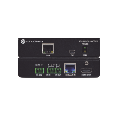 Receptor HDBaseT 4K/UHD HDMI sobre 100 M con Ethernet, control y PoE