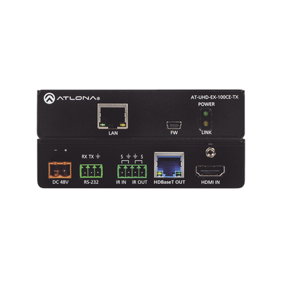 Transmisor 4K/UHD HDMI sobre 100 M HDBaseT con Ethernet, control y PoE