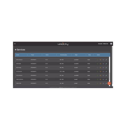 VELOCITY PREMIER SERVICES, REMOTE GATEWAY TIER 3, ONE YEAR LICENSE FOR VGW-HW-20, VGW-SW