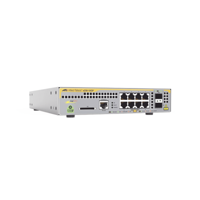 Switch PoE+ Administrable Capa 3 D/8 Ptos 10/100/1000 + 2 SFP Incluye Montaje AT-RKMT-J14