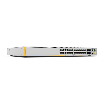 Switch Stackeable Capa 3, 24 puertos 10/100/1000 Mbps + 4 puertos SFP+ 10 G, fuente redundante