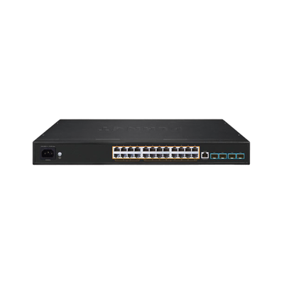 Switch AV Profesional para Integraciones Audiovisuales, , 8 Puertos PoE Gigabit 802.3bt, 16 Puertos PoE Gigabit 802.3at, 4 Puertos SFP 10 G, Hasta 450 W de Potencia