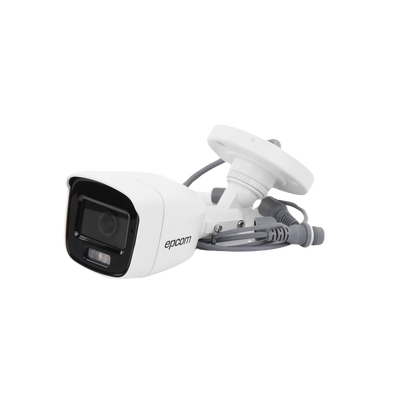 [ColorVu] Bala TURBOHD 2 Megapíxel (1080p) / Microfono Integrado / Imagen a color 24/7 / Lente 2.8 mm / METAL / Luz Blanca 20 mts / Exterior IP66 / TVI-AHD-CVI-CVBS / dWDR