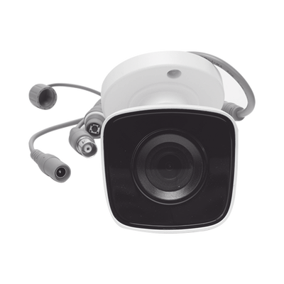 Bala TURBOHD 2 Megapíxeles (1080p) / METALICA / Gran Angular 103° / Lente 2.8 mm / IR EXIR Inteligente 20 mts / Exterior IP66 / TVI-AHD-CVI-CVBS