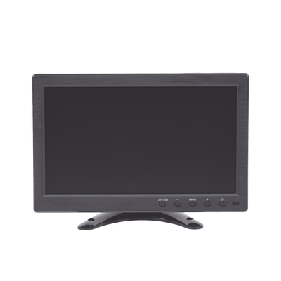 Monitor 10.1" TFT-LCD ideal para colocar en vehículos o DVR/NVR. Entradas de video HDMI, VGA y RCA (CVBS)