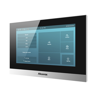 Monitor IP Android / Pantalla Touch Screen LCD 7" / WiFi / PoE / Comuncación SIP / Conexión Remota por App / Administracion Nube Gratis