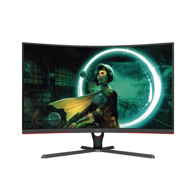 Monitor Curvo 32" WIDESCREEN GAMING W-LED VA, Resolución 1920x1080p 165Hz, con Entradas de Video HDMI / DISPLAYPORT, Bisel Ultra Delgado, Soporta VESA