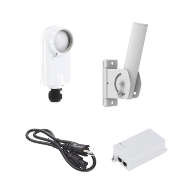 Kit de radio C5X, rango de frecuencia extendida (4.9 a 6.4 GHz),  incluye inyector POE, cable de alimentación y montaje universal para tubo o poste