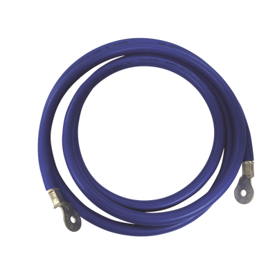 Cable para Baterías,  2.2 m Azul Calibre 2 AWG con Terminales de Ojo en Ambos Extremos