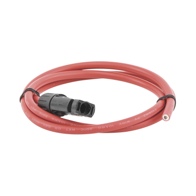 Cable Fotovoltaico, 1 m, Rojo, Calibre 10 AWG con Terminal MC4-M en un extremo