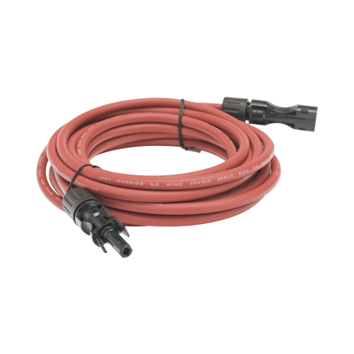 Cable Fotovoltaico, 2.5 m, Rojo, Calibre 10 AWG con Terminal MC4-M en Ambos Extremos