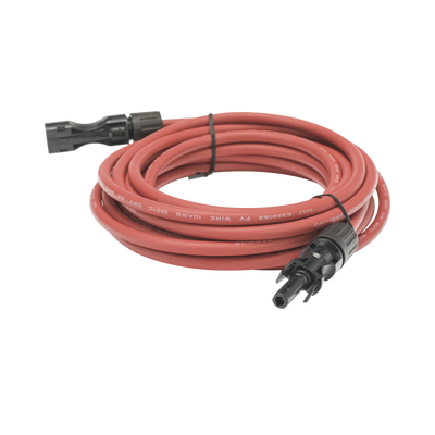 Cable Fotovoltaico, 2.5 m, Rojo, Calibre 10 AWG con Terminal MC4-M en Ambos Extremos