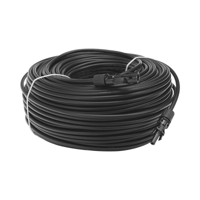 Cable Fotovoltaico 100 m, Negro, Calibre 10 AWG con Terminales MC4 en Ambos Extremos