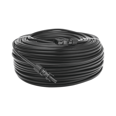 Cable Fotovoltaico 100 m, Negro, Calibre 10 AWG con Terminales MC4 en Ambos Extremos