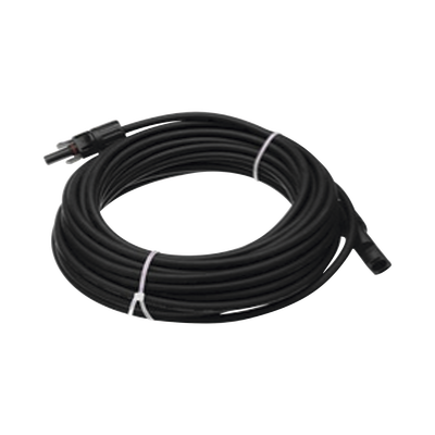 Cable Fotovoltaico 50 m, Negro, Calibre 10 AWG con Terminales MC4 en Ambos Extremos