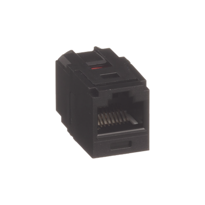 Módulo Acoplador RJ45 a RJ45, Mini-Com, Categoría 6, Color Negro