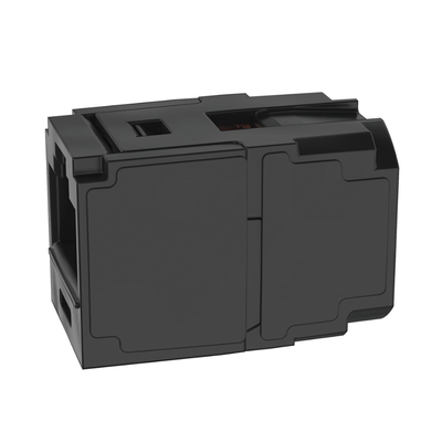 Módulo Acoplador RJ45 a RJ45, Mini-Com, Categoría 6A, Color Negro