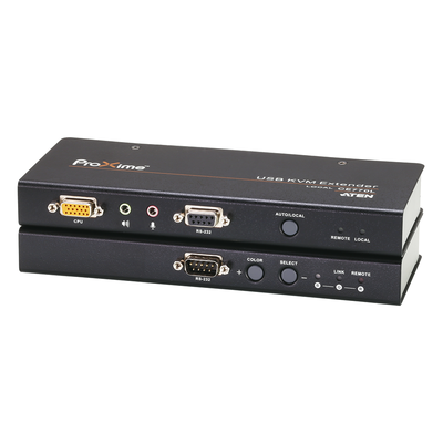 Kit Extensor KVM | VGA/Audio | Cat5e | 300m | 1280 x 1024 | Deskew | Puertos RS232 | Función de compensación de señal