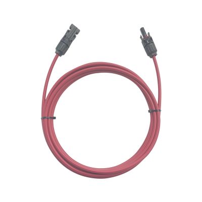 Cable Fotovoltaico / 1 metro / Color Rojo / Calibre 10 AWG / Terminal MC4-Macho y Hembra en  ambos extremos